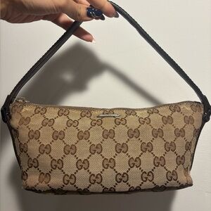 Gucci Brown Monogram Shoulder Bag